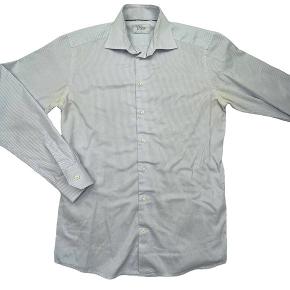 Eton Other - Eton Mens White Long Sleeve Collared Button Front Dress Shirt EUR 41 16